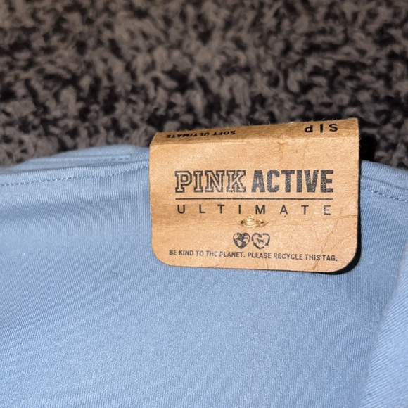 Victorias Sceret Pink active blue leggings side medium with pockets - Picture 3 of 5